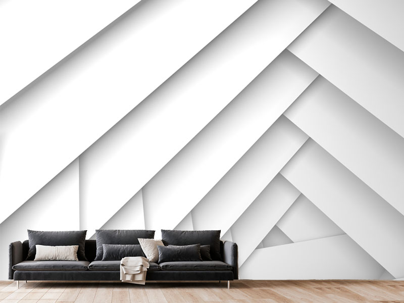 Foto tapeta Bele grede potkrovlja — 3D foto tapeta