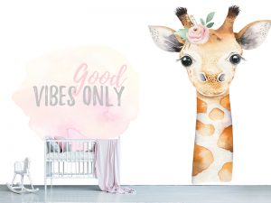 Nežna Žirafa – Good Vibes — dečije tapete