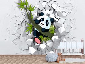 Mala Panda na Bambusu — 3d tapeta po meri