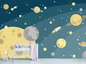 Zvezdana Orbita – Meseci i Planete u Snu — dečije tapete