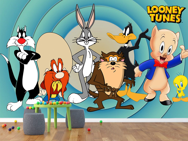 Foto tapeta Looney Tunes – Društvo koje donosi smeh — dečija tapeta