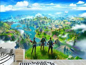 Pogled na Fortnite svet — dečije tapete