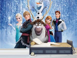 Frozen družina u ledenoj šumi — dečije tapete