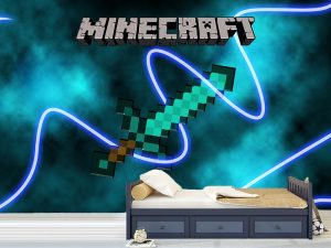 Minecraft dijamantska moć — dečije tapete