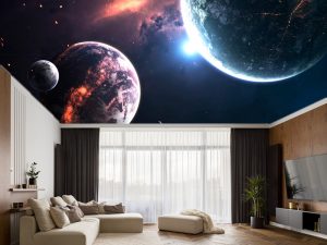 Plafonske foto tapete 001 — tapeta za dnevnu sobu