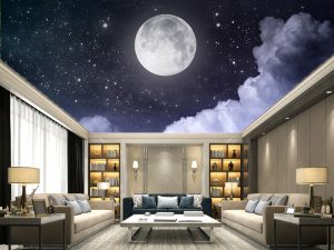 Plafonske foto tapete 035 — tapeta za dnevnu sobu
