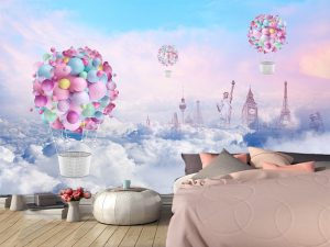 Baloons in the sky — dečije tapete