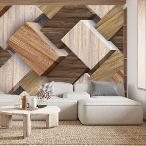 3D geometrijski oblici 006 — 3d tapeta po meri