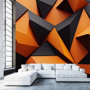3D geometrijski oblici 017 — 3d tapeta po meri