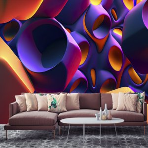 3D geometrijski oblici 021 — 3d tapeta po meri