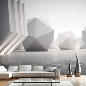 3D geometrijski oblici 036 — 3d tapeta po meri
