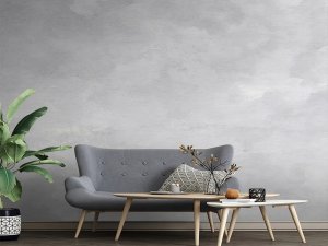 Sivi minimalistički betonski efekat — tapeta za dnevnu sobu