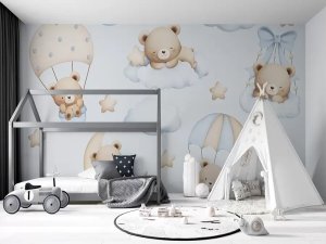 Meda u oblacima snova — tapeta za plafon
